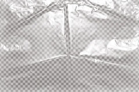Realistic plastic polyethylene layer overlay isolated on transparent background. Stock Illustration