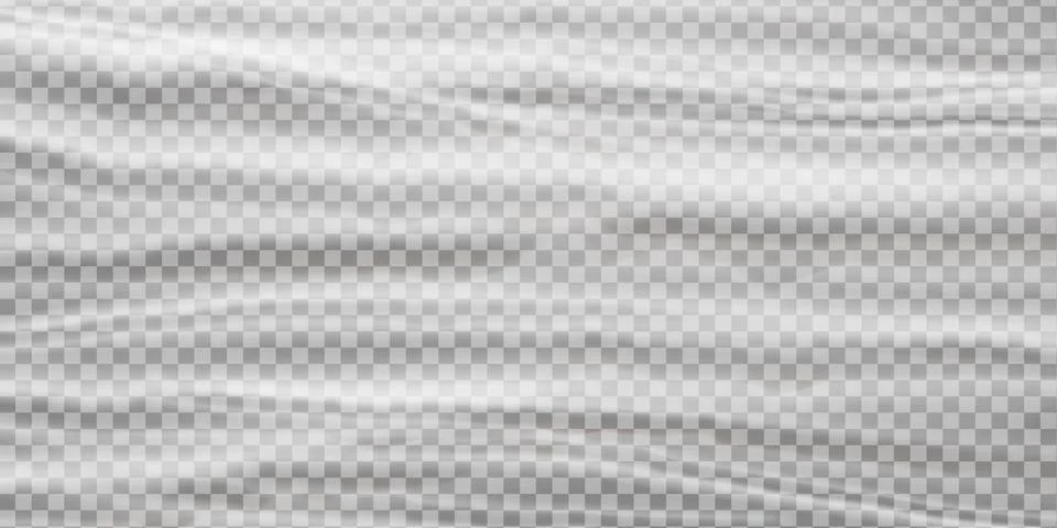 Realistic plastic polyethylene wrap vector texture on abstract background. Stock Illustration