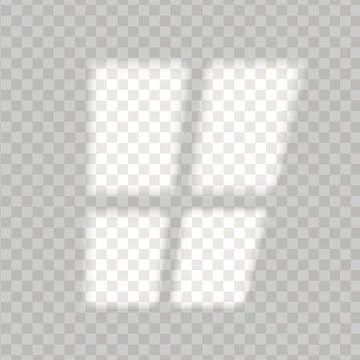 Realistic play of light and shadow from the window isolated on transparent Stock Illustration