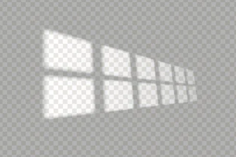 Realistic play of light and shadow from the window isolated on transparent Stock Illustration