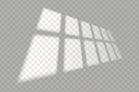 Realistic play of light and shadow from the window isolated on transparent Stockillustratie