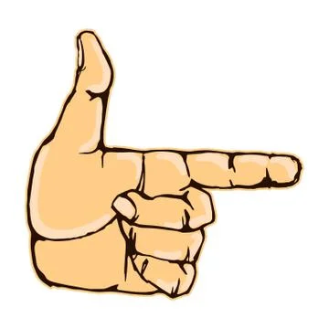 Realistic pointing finger hand gesture icon graphic Stock Illustration