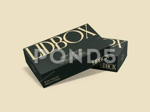 Realistic Premium Box Mockup 3D Rendering Modello PSD