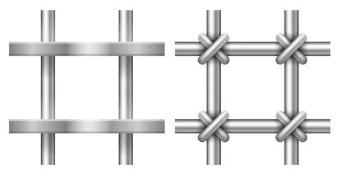 Realistic prison bars vector illustration Stock Illustration