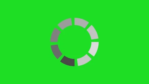 Realistic Progress Loading buffering Circle Icon with Rotating Segments loop 库存影片 331532316
