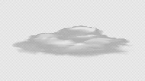 Realistic puffy fluffy white clouds on the transparent background. Stock-Footage 138528942
