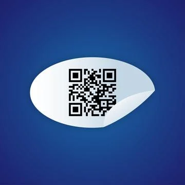 Realistic qr code black icon. Qr label sticker. Vector illustration isolated  Stockillustratie