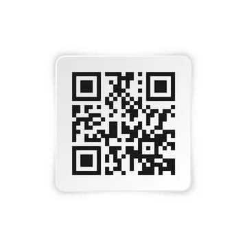 Realistic QR code sticker. Identification tracking code. Serial number, product 스톡 일러스트