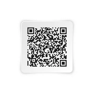 Realistic QR code sticker. Identification tracking code. Serial number, product Illustrazione stock