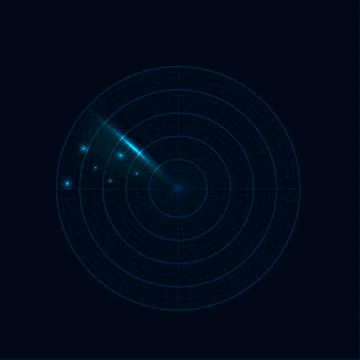 Realistic radar illustration Illustrazione stock