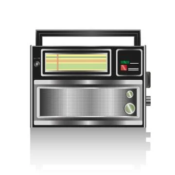 Realistic radio vector Stock Illustration