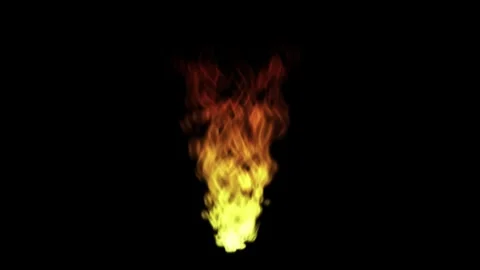 Realistic Raging Fire Flame Burning and Rising on Black Background Vídeos de archivo 333624818