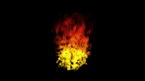 Realistic Raging Fire Flame Burning and Rising on Black Background Vídeos de archivo 333624861