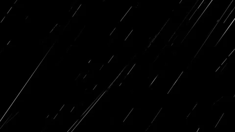 Realistic rain falling overlay loop animation on isolated black background Stock Footage 347224978