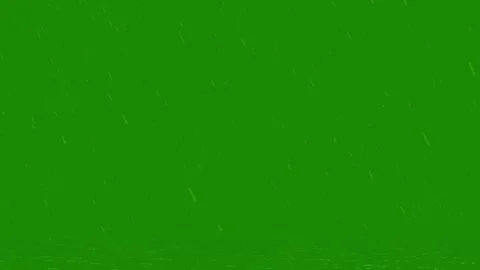 Realistic Rain Green Screen Seamless Loop Animation Falling Rain Chroma Key Stock Footage 344918010