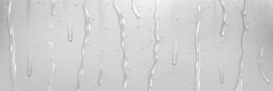 Realistic rain shower water drops down vector Stock Illustration