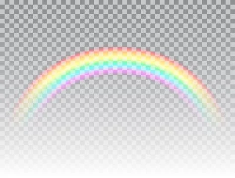 Realistic rainbow isolated on transparent background. Rainbow icon. Symbol of Stock Illustration