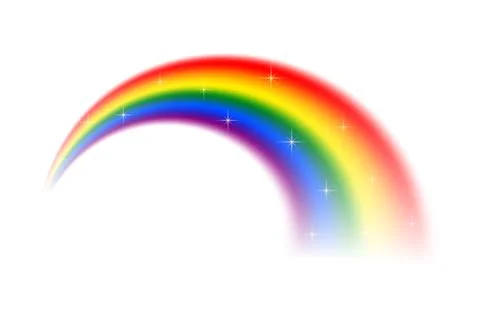 Realistic Rainbow isolated on white background. Stockillustratie