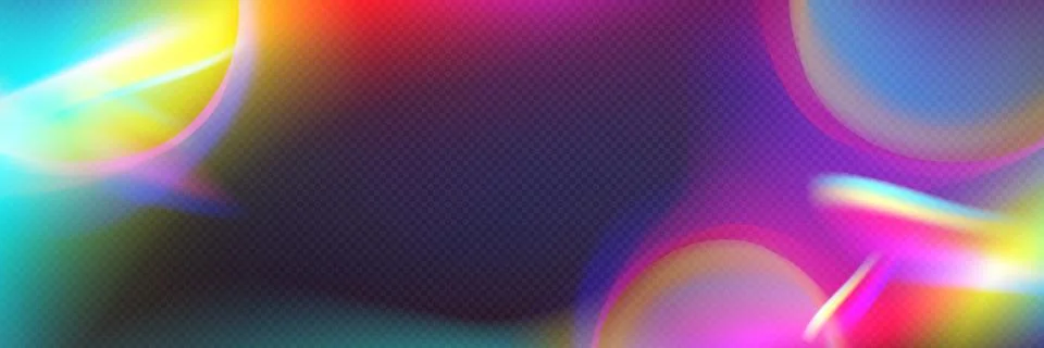 Realistic rainbow light prism effect Stock Illustration