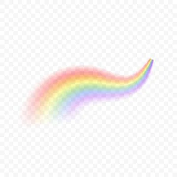 Realistic rainbow. Sky magic spectrum fantasy effect Stock Illustration