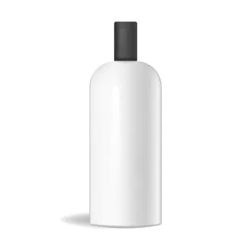Realistic rectangular cosmetic bottle mockup Stock Illustration