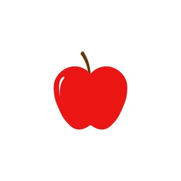 Realistic red apple icon. Vector illustration eps 10 Stock-Illustration