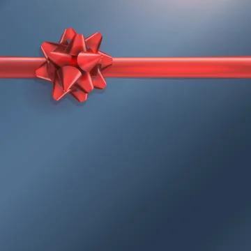 Realistic red bow Stock Illustration