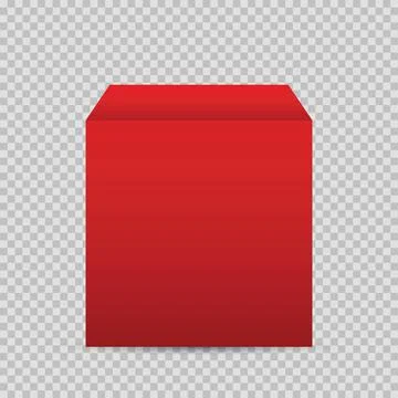 Realistic red box Stock Illustration