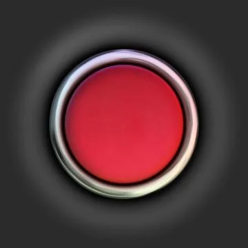 Realistic red button. Vector illustration Stock Illustration