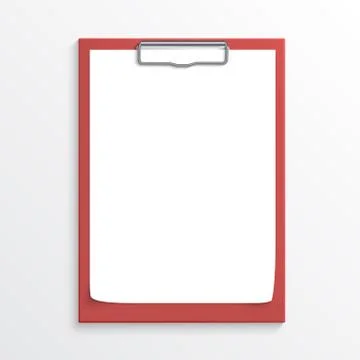 Realistic red clipboard Иллюстрация