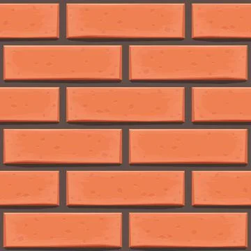 Realistic red color brick wall seamless pattern 스톡 일러스트