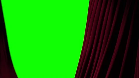 The realistic red curtain opens and closes, the animation is looped. The mate Stock Footage 162882887