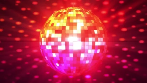 Realistic red light ball on the stage Stock Footage 165934020