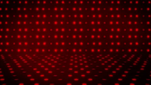 Realistic red light bulb shines on the stage Stock Footage 165934088