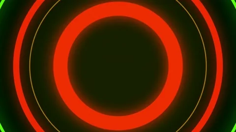 Realistic red light circle shape isolate on black background. Stock Footage 166334872