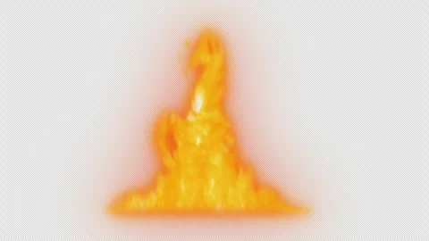 Realistic Red Orange Flame Animation Transparent Background Stock Footage 315149770