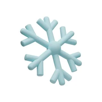 Realistic render snowflake vector illustration Stock Illustration