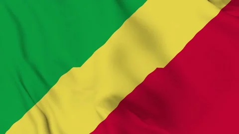 Realistic Republic of the Congo waving flag. Stock Footage 202593256