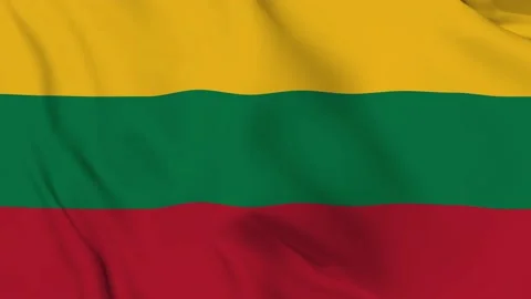 Realistic Republic of Lithuania waving flag. Stock Footage 202601161