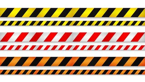 Realistic retractable caution belt. Crowd control strap barrier. Queue lines 库存插图