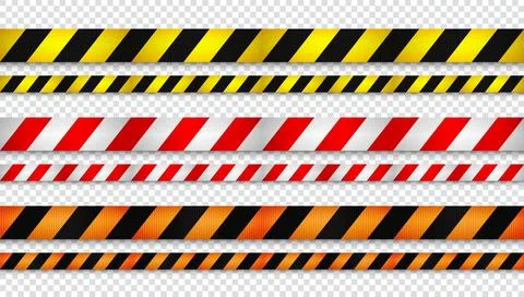 Realistic retractable caution belt. Crowd control strap barrier. Queue lines Illustrazione stock