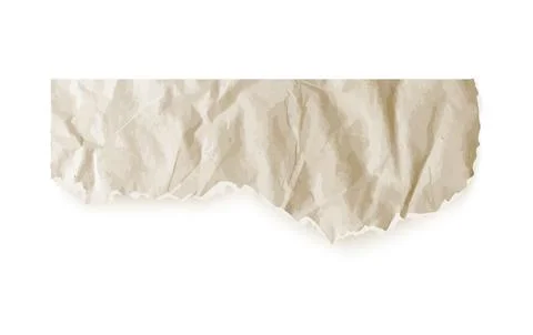 Realistic retro torn paper note vector. Tattered newspaper texture piece Stock Illustration