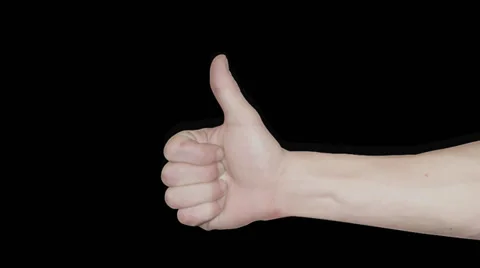 Realistic right hand like loop alpha Stock Footage 29666139