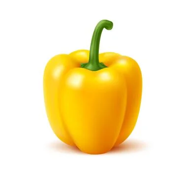 Realistic ripe raw bell pepper fresh 3d vegetable 스톡 일러스트
