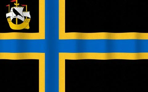 Realistic rippled flag of Caithness Stock Illustration