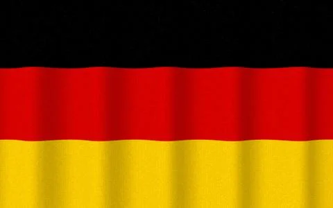 Realistic rippled flag of Germany Stock Illustration
