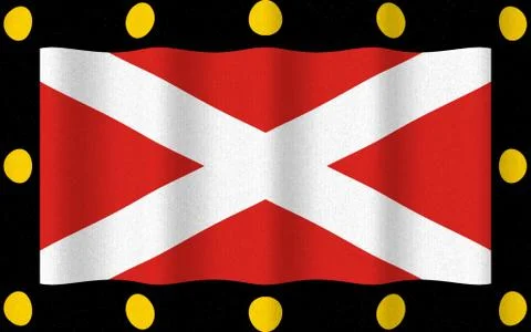 Realistic rippled flag of Hampton Poyle Stock Illustration