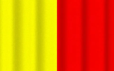 Realistic rippled flag of Naples Stock Illustration