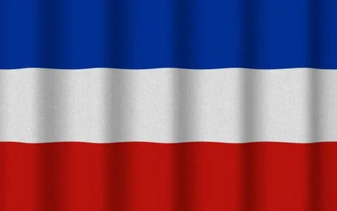 Realistic rippled flag of Schleswig-Holstein Stock Illustration