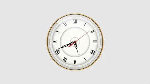 Realistic Roman Dial Clock Animation Video stock 348809343